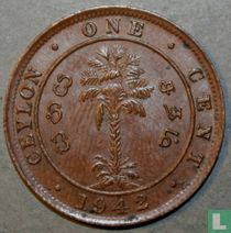 Ceylon 1 cent 1942 (type 2)
