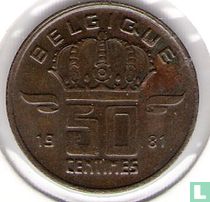 Belgique 50 centimes 1981 (FRA - type 1) acheter