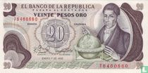 Colombie 20 Pesos Oro 1982