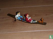 Spirou et Fantasio dans la pirogue