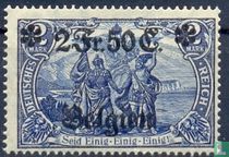 Duitse zegels met opdruk "Belgien"