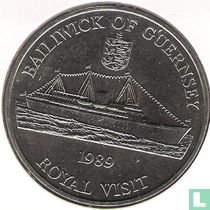 Guernsey 2 pounds 1989 "Royal Visit"