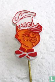 Maggi (zonder strik) [rood op wit + ingekleurd gezicht]