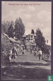 Kampong Tosari met ingang hotel Oud-Tosari
