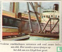 Spoorrijtuigen op Lloyd schip