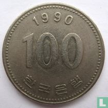 Corée du Sud 100 won 1990
