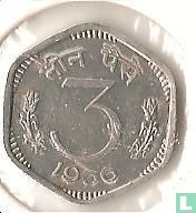 India 3 paise 1966 (Calcutta)