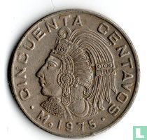 Mexico 50 centavos 1975 (without dots) for sale