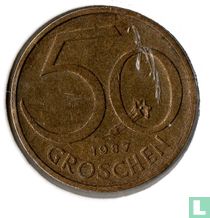 Austria 50 groschen 1987