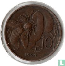 Italy 10 centesimi 1924