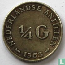 Antilles néerlandaises ¼ gulden 1963