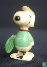 Snoopy speelt tennis