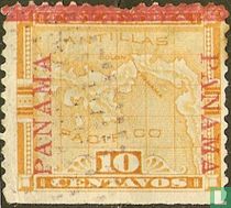 Map, with overprint