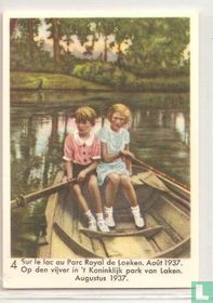 Op den vijver in 't Koninklijk park van Laken. Augustus 1937