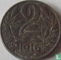 Autriche 2 heller 1916