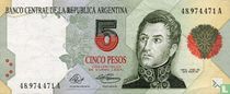 Argentine 5 Pesos 1992
