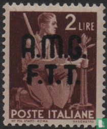Italian stamps with overprint AMG FTT