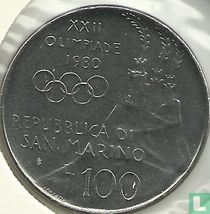 San Marino 100 lire 1980 "Summer Olympics in Moscow" for sale