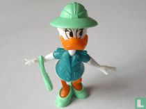Katrien Duck met waterflesje