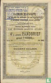 Algemeene Maatschappij tot beleenen en aankoopen van met vruchtgebruik of periodieke uitkeeringen belaste waarden, 4 1/2 percents Pandbrief, groot f 1000,=