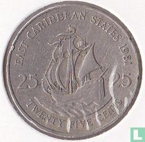 Ostkaribische Staaten 25 Cent 1981