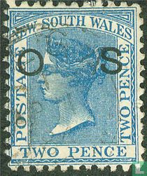 Queen Victoria, with overprint