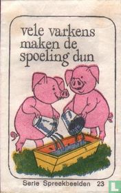 Vele varkens maken de spoeling dun 