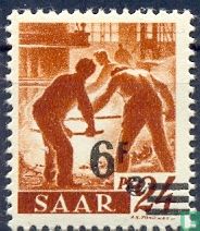 Overprint franc on mark