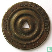 Gaspenning N.C.G.M. Oosterbeek (driehoekig gat, hoge letters)