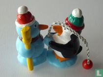 Snowman and penguin