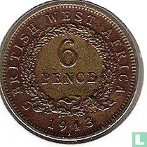 Afrique de l'Ouest britannique 6 pence 1943