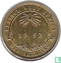 Afrique de l'Ouest britannique 1 shilling 1952 (sans marque d'atelier)