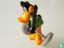Daffy Duck met gewichten