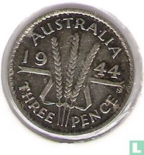 Australia 3 pence 1944