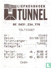 Liefkenshoek Tunnel toegangsbewijzen catalogus