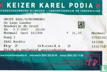 Keizer Karel Podia cartes d'entrée catalogue