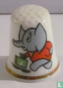 [Olifant met lunchtrommel]