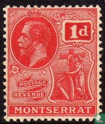 King George V mit Kolonie symbol