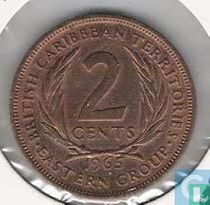 Territoires britanniques des Caraïbes 2 cents 1965