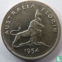 Australia 1 florin 1954 "Royal Visit"