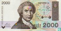 Croatie 2.000 Dinara 1992