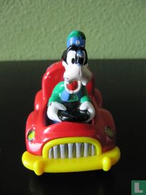 Goofy in car