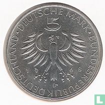 Germany 5 mark 1968 "150th anniversary Birth of Max von Pettenkofer"