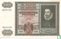 Spanien 500 Peseten 1940.09.01