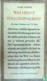 Was heisst philosophieren?