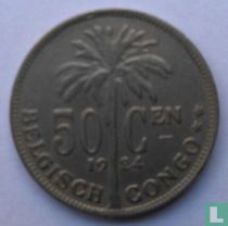 Belgian Congo 50 centimes 1924 (NLD)
