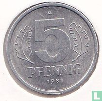 DDR 5 pfennig 1981