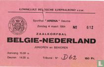 Koninklijke Belgische Korfbalbond toegangsbewijzen catalogus