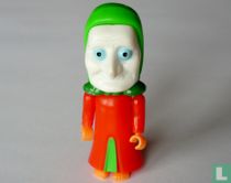 Gaukler mit Hexenmaske
