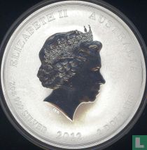 Australië 2 dollars 2012 (kleurloos) "Year of the Dragon"